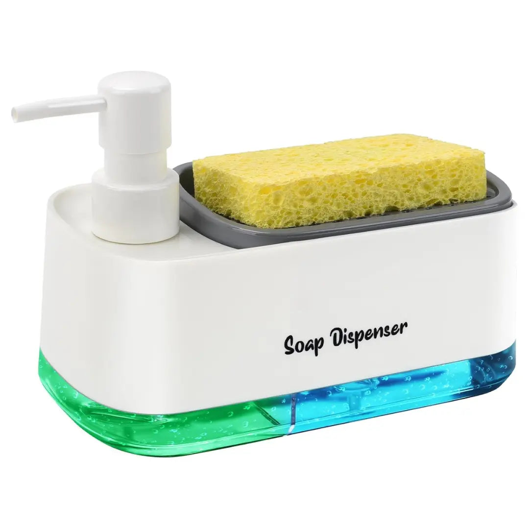Velmone Dual Soap and Lotion Dispenser, 2-in-1 Countertop Liquid Soap Pump for Bathroom and Kitchen Organization