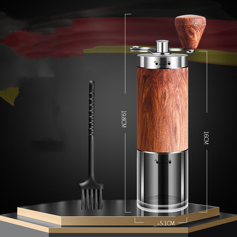 Velmone Precision Manual Coffee Grinder - Stainless Steel Hand Crank Mill with Adjustable Ceramic Burr